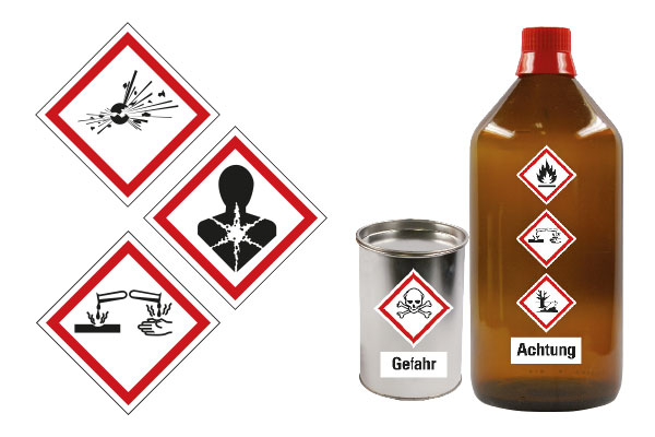 Veranschaulichung von Gefahrenstoffkennzeichnungen